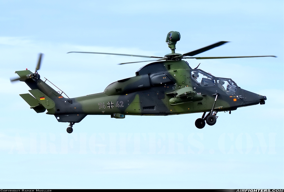 Germany - Army Eurocopter EC-665 Tiger UHT 74+42 at Buckeburg (- Achum) (ETHB), Germany