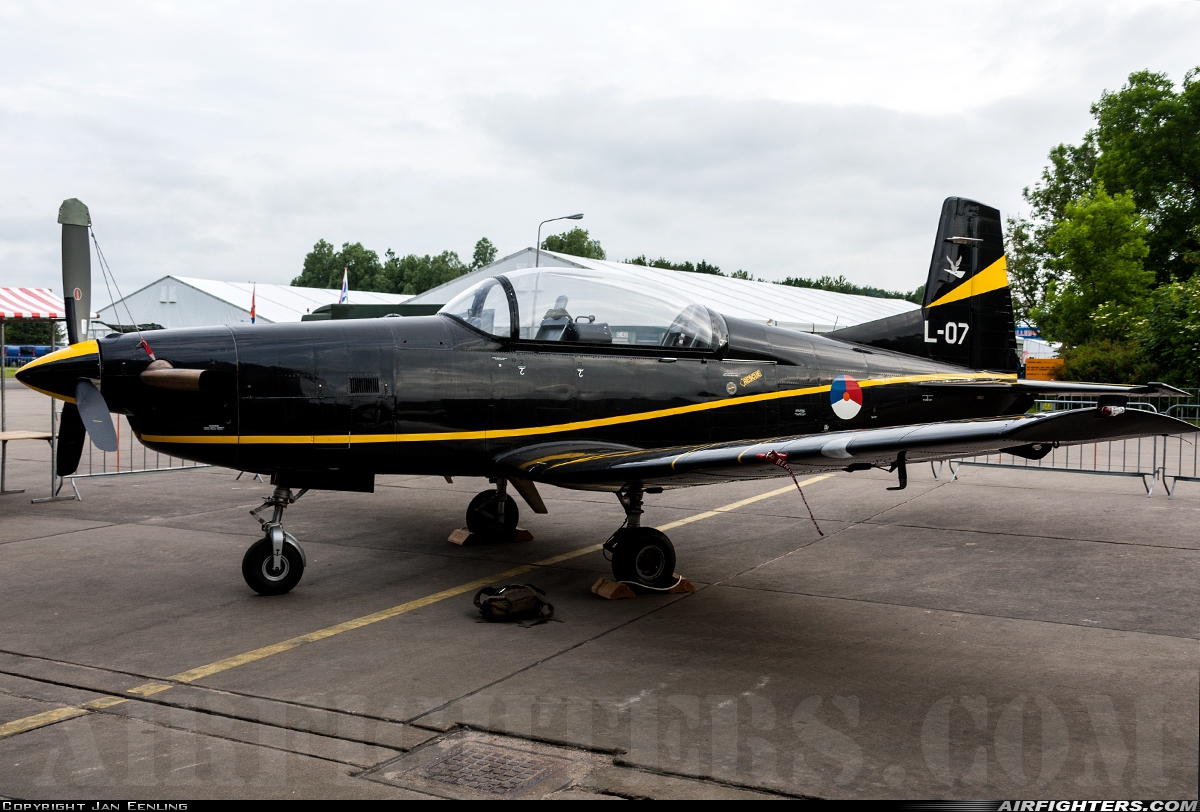 Netherlands - Air Force Pilatus PC-7 Turbo Trainer L-07 at Leeuwarden (LWR / EHLW), Netherlands