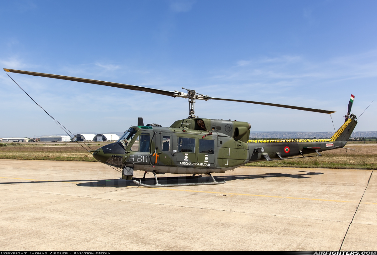 Italy - Air Force Agusta-Bell AB-212AM MM81160 at Zaragoza (ZAZ / LEZG), Spain