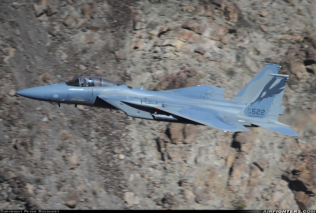 USA - Air Force McDonnell Douglas F-15C Eagle 78-0522 at Off-Airport - Rainbow Canyon area, USA