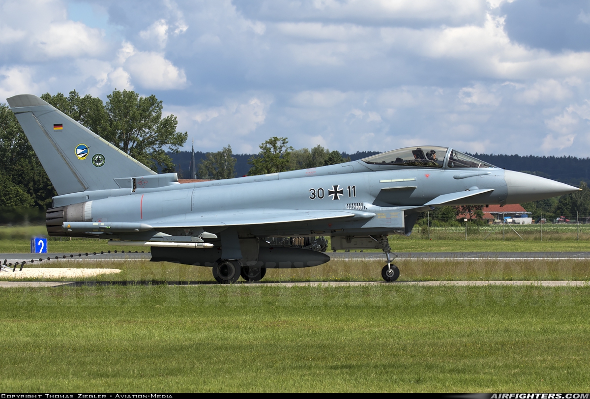 Germany - Air Force Eurofighter EF-2000 Typhoon S 30+11 at Neuburg - Zell (ETSN), Germany