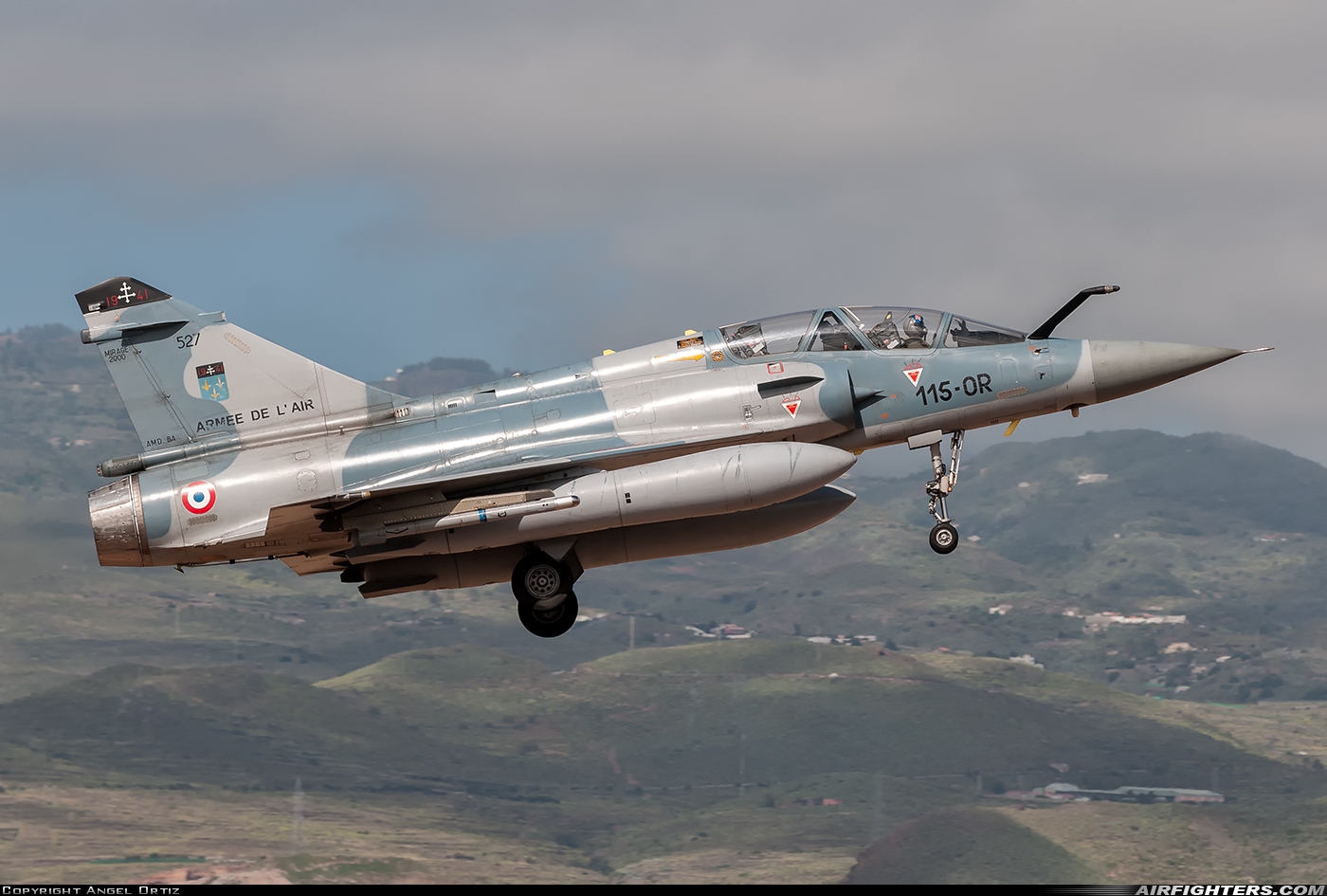 France - Air Force Dassault Mirage 2000B 527 at Gran Canaria (- Las Palmas / Gando) (LPA / GCLP), Spain