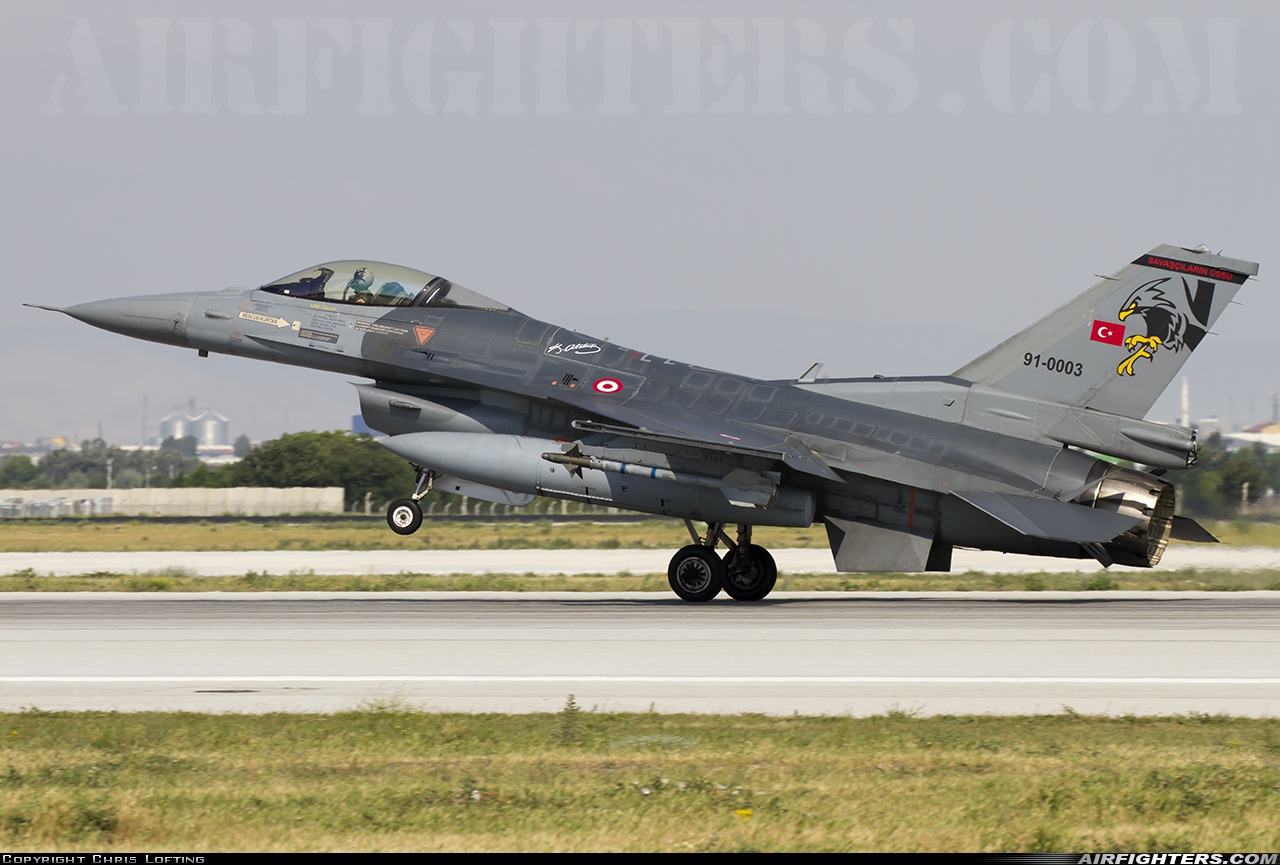 Türkiye - Air Force General Dynamics F-16C Fighting Falcon 91-0003 at Konya (KYA / LTAN), Türkiye