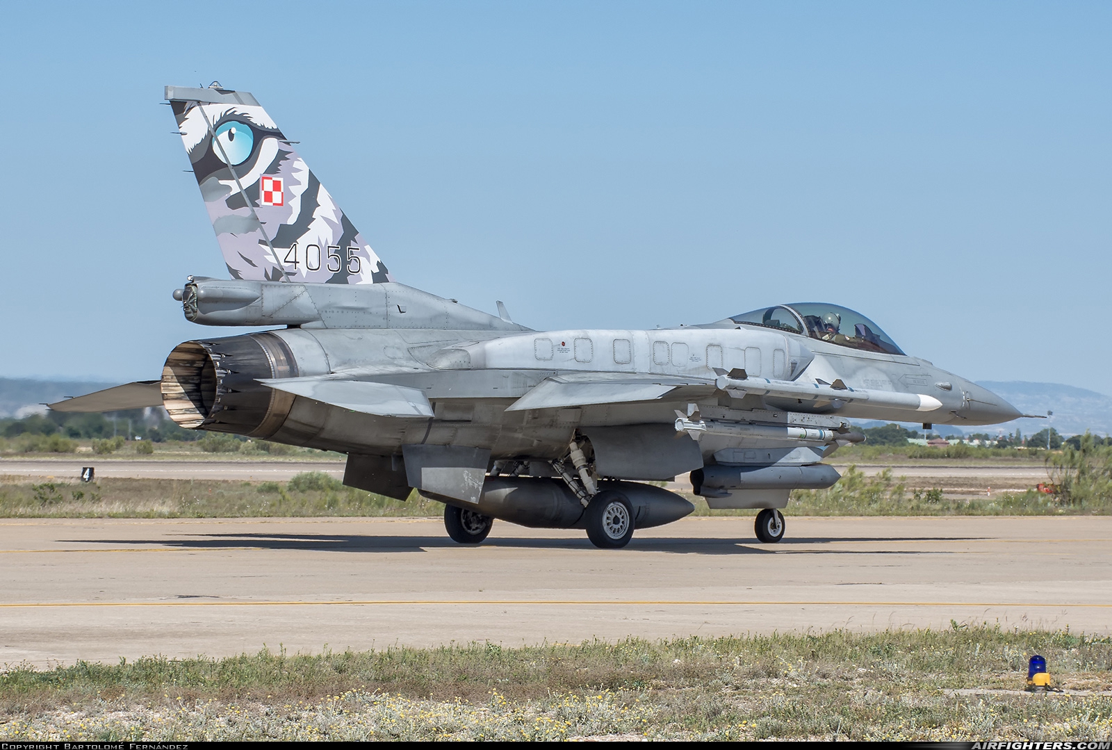 Poland - Air Force General Dynamics F-16C Fighting Falcon 4055 at Zaragoza (ZAZ / LEZG), Spain