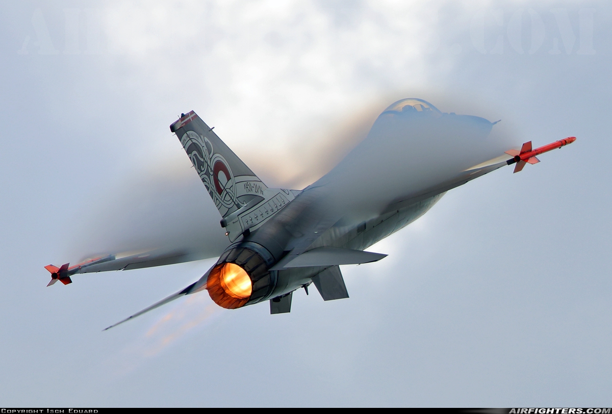 Denmark - Air Force General Dynamics F-16AM Fighting Falcon E-008 at Florennes (EBFS), Belgium