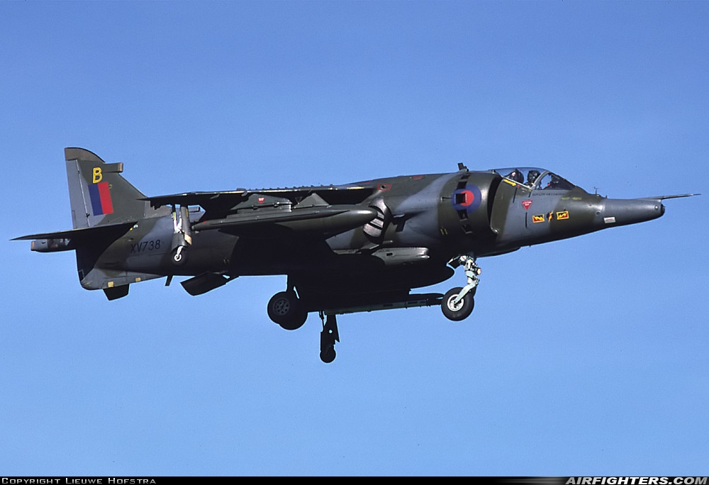 UK - Air Force Hawker Siddeley Harrier GR.3 XV738 at Leeuwarden (LWR / EHLW), Netherlands