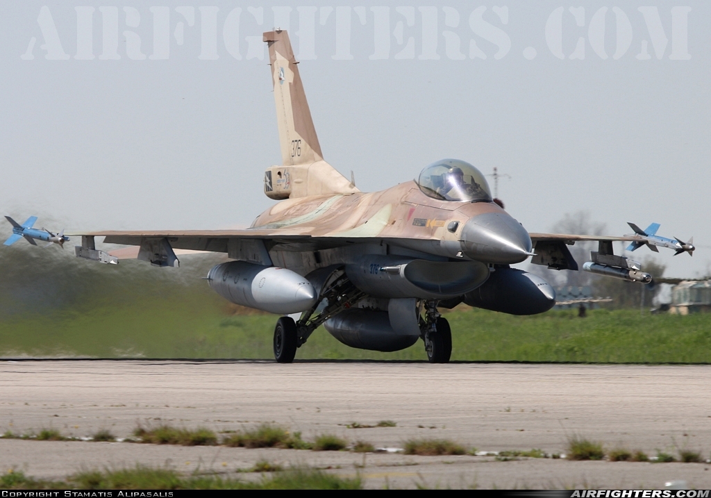 Israel - Air Force General Dynamics F-16C Fighting Falcon 376 at Andravida (Pyrgos -) (PYR / LGAD), Greece