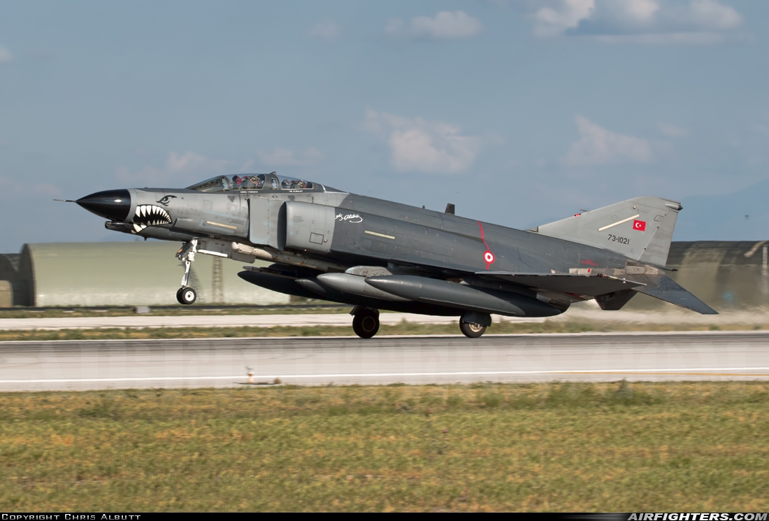 Türkiye - Air Force McDonnell Douglas F-4E-2020 Terminator 73-1021 at Konya (KYA / LTAN), Türkiye