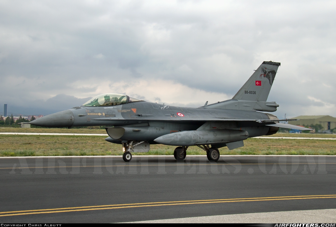 Türkiye - Air Force General Dynamics F-16C Fighting Falcon 88-0036 at Konya (KYA / LTAN), Türkiye