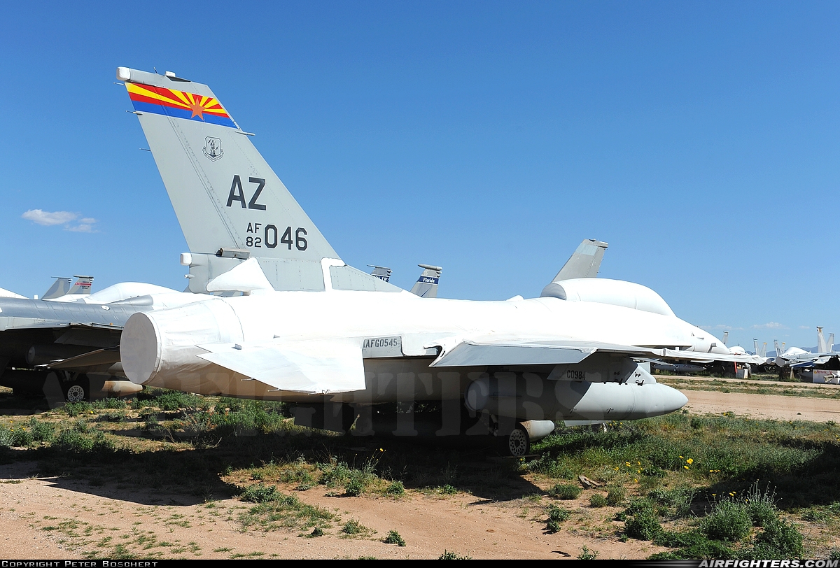 USA - Air Force General Dynamics F-16B/ADF Fighting Falcon 82-1046 at Tucson - Davis-Monthan AFB (DMA / KDMA), USA