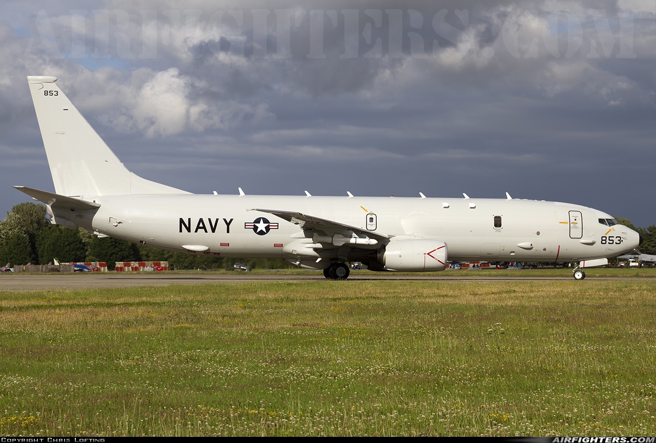 USA - Navy Boeing P-8A Poseidon (737-800ERX) 168853 at Fairford (FFD / EGVA), UK