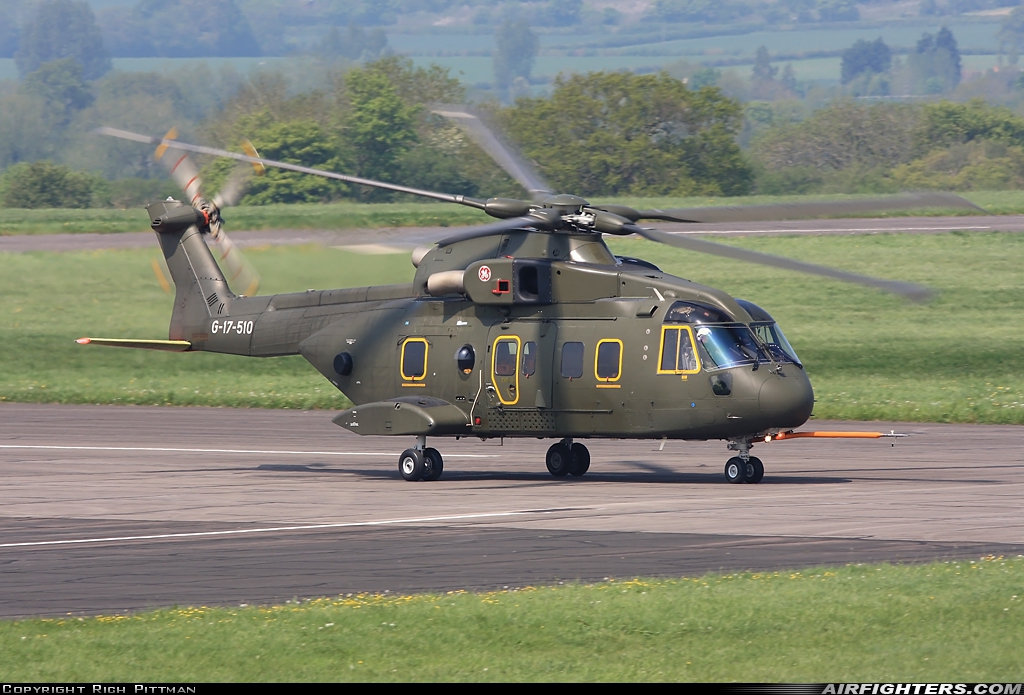 Company Owned - AgustaWestland AgustaWestland AW101 Mk410 G-17-510 at Off-Airport - Merryfield, UK