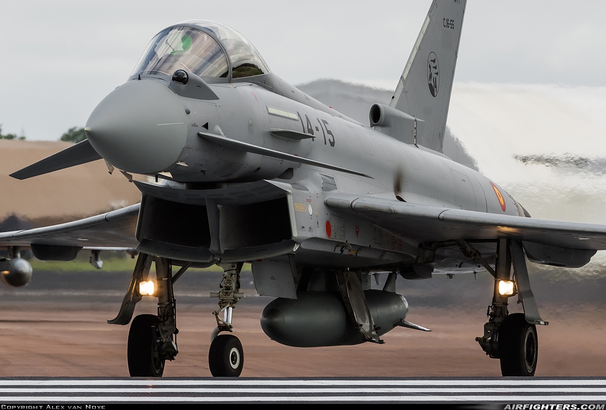 Spain - Air Force Eurofighter C-16 Typhoon (EF-2000S) C.16-55 at Fairford (FFD / EGVA), UK