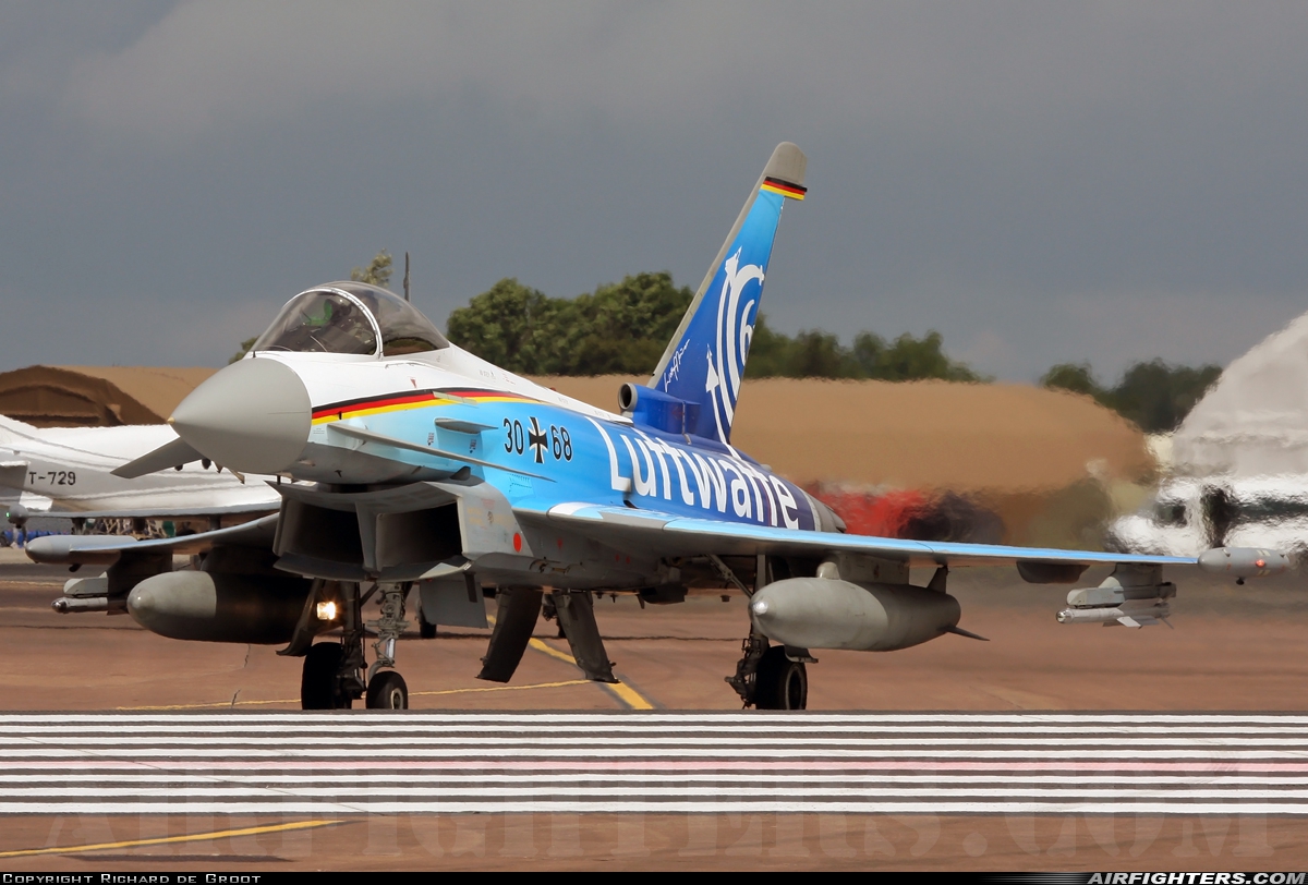 Germany - Air Force Eurofighter EF-2000 Typhoon S 30+68 at Fairford (FFD / EGVA), UK