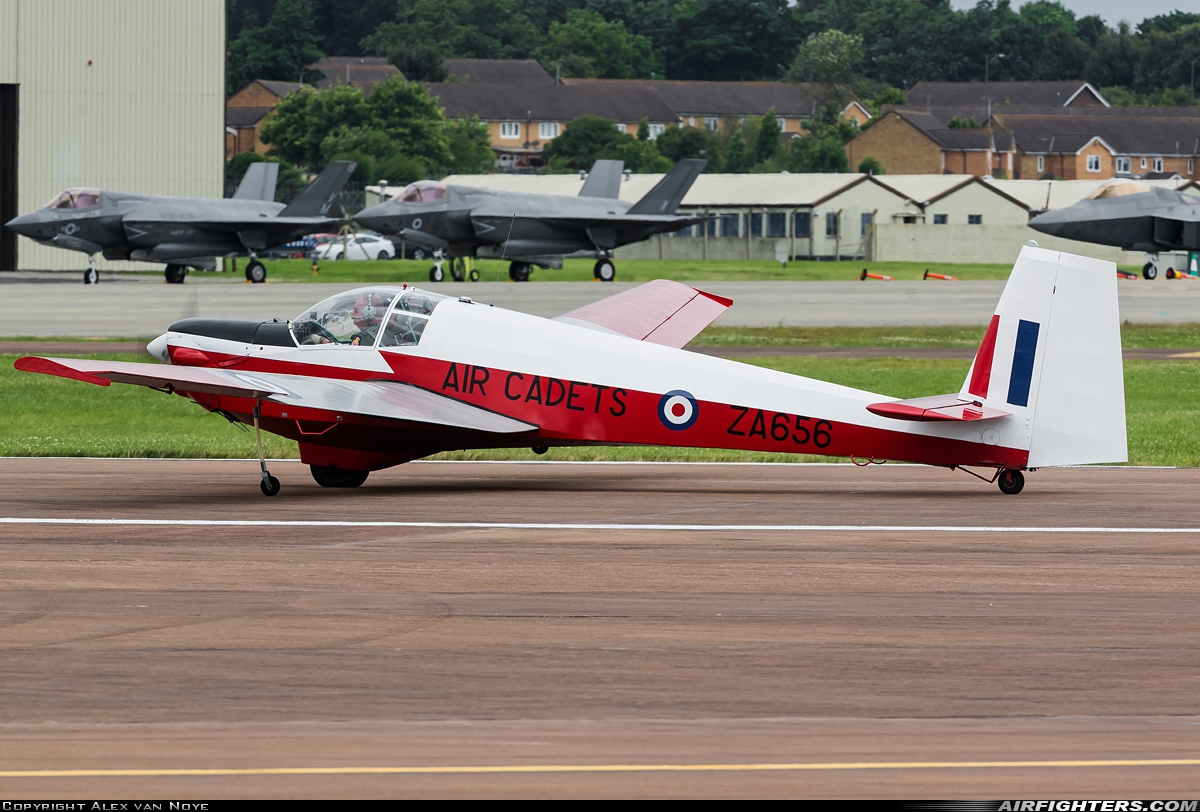UK - Air Force Slingsby T.31F Venture T.2 ZA656 at Fairford (FFD / EGVA), UK
