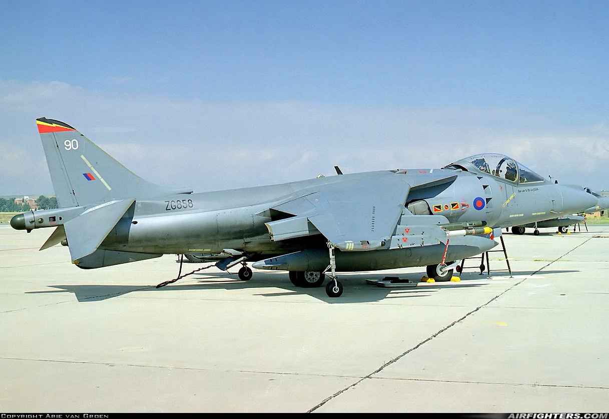 UK - Air Force British Aerospace Harrier GR.7 ZG858 at Madrid - Torrejon (TOJ / LETO), Spain