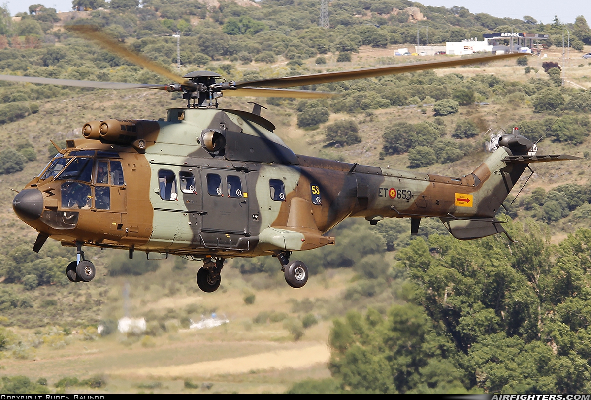 Spain - Army Aerospatiale AS-532AL Cougar HT.27-05 at Madrid - Colmenar Viejo (LECV), Spain
