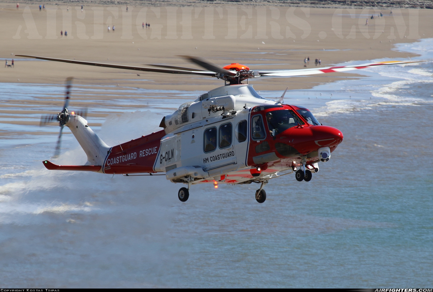 UK - HM Coastguard AgustaWestland AW139 G-CILN at Off-Airport - Ogmore Vale, UK