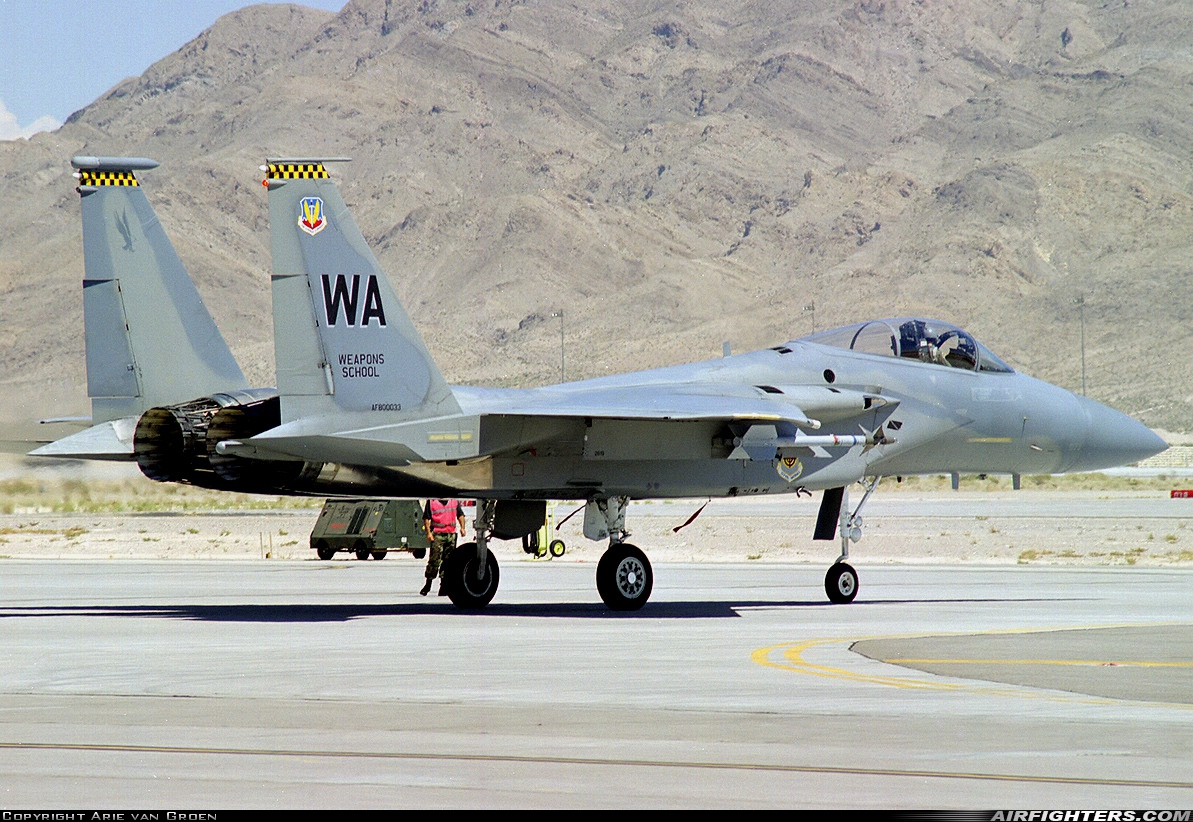 USA - Air Force McDonnell Douglas F-15C Eagle 80-0033 at Las Vegas - Nellis AFB (LSV / KLSV), USA