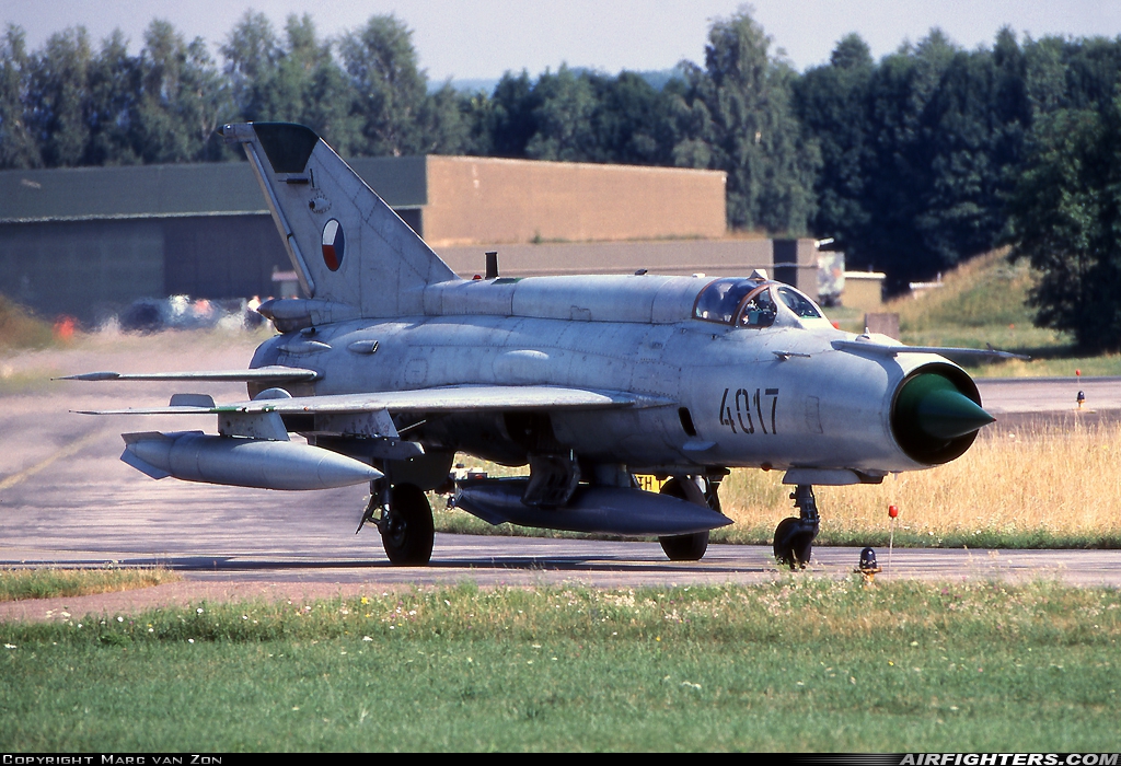 Czech Republic - Air Force Mikoyan-Gurevich MiG-21MFN 4017 at Neuburg - Zell (ETSN), Germany