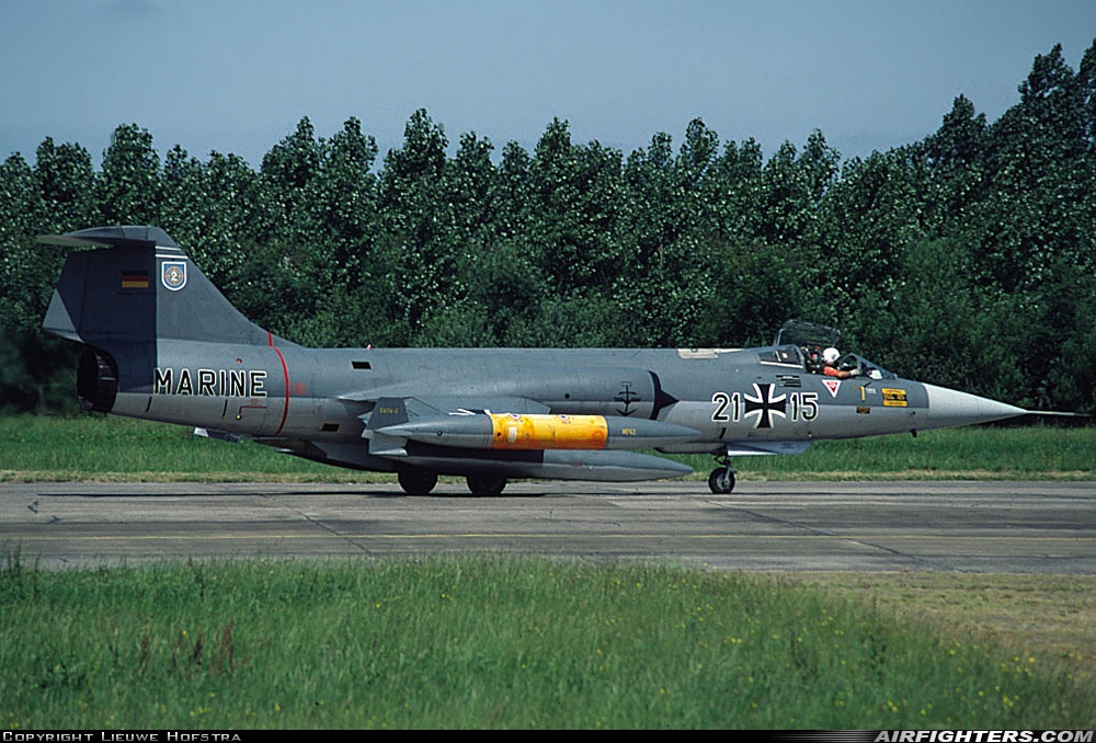 Germany - Navy Lockheed RF-104G Starfighter 21+15 at Leeuwarden (LWR / EHLW), Netherlands