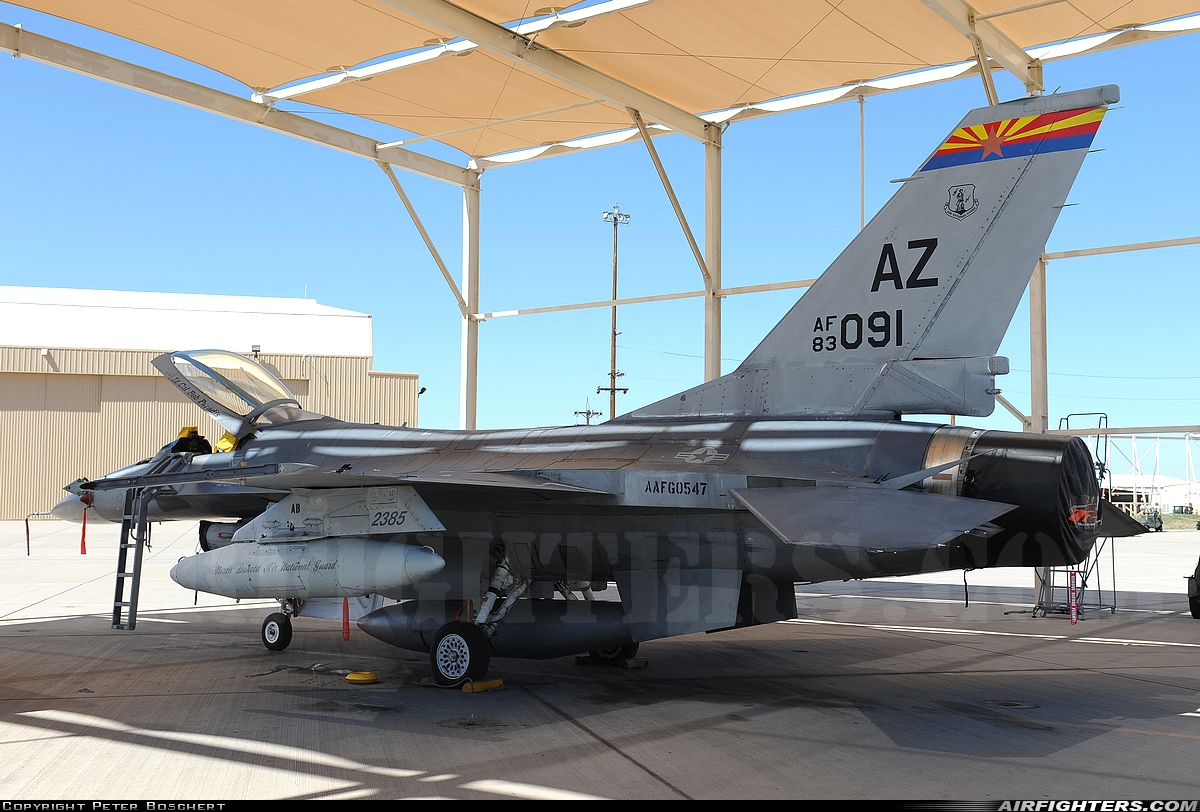 USA - Air Force General Dynamics F-16A/ADF Fighting Falcon 83-1091 at Tucson - Davis-Monthan AFB (DMA / KDMA), USA