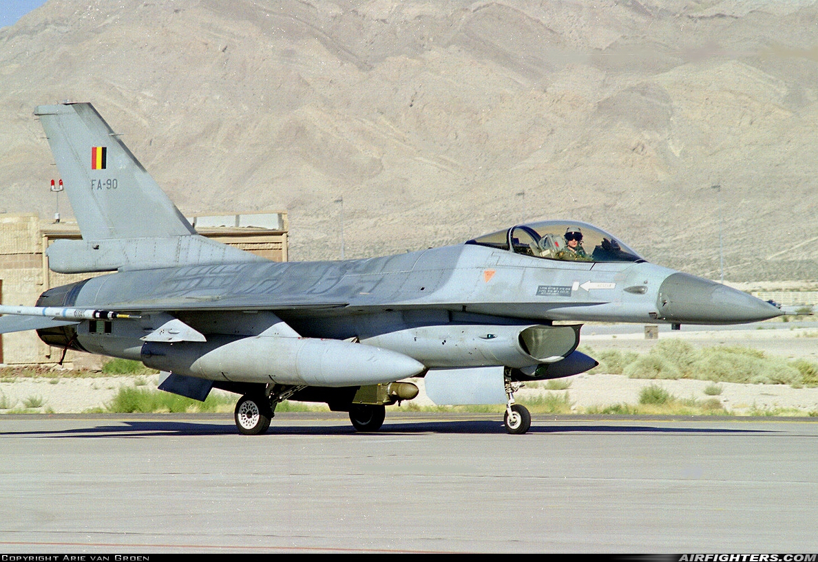 Belgium - Air Force General Dynamics F-16A Fighting Falcon FA-90 at Las Vegas - Nellis AFB (LSV / KLSV), USA