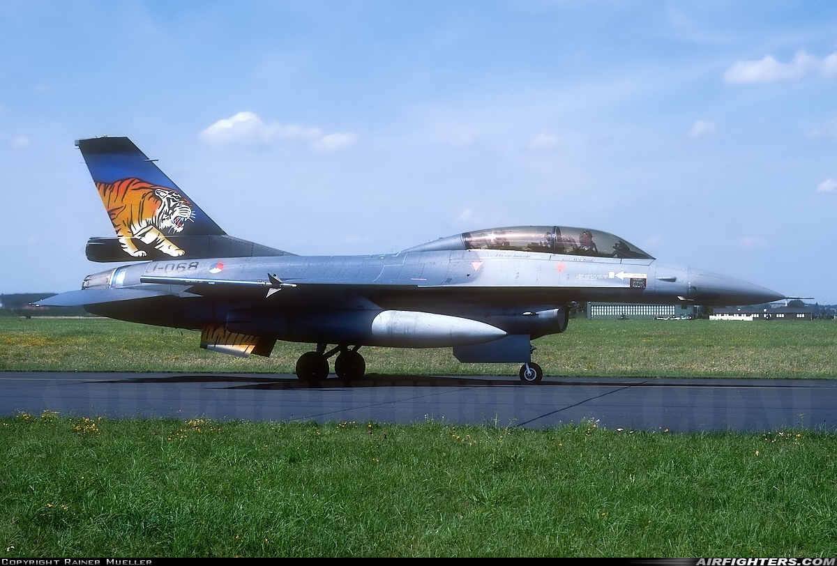 Netherlands - Air Force General Dynamics F-16B Fighting Falcon J-068 at Furstenfeldbruck (FEL / ETSF), Germany