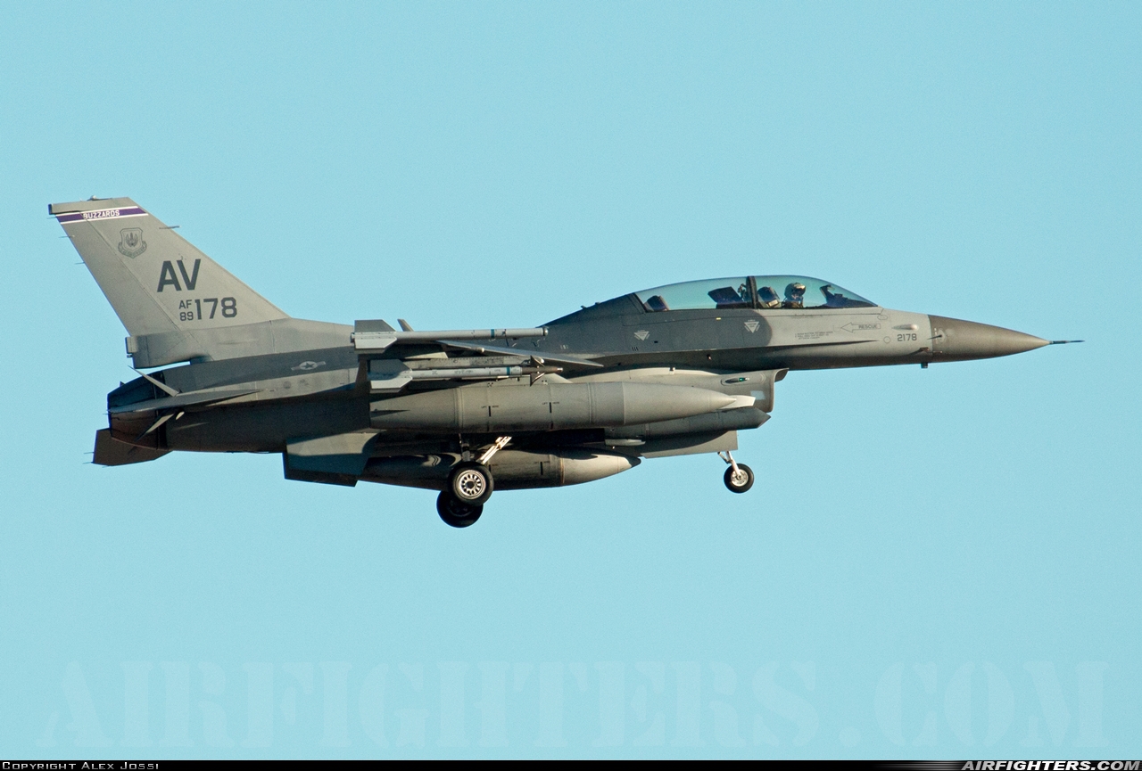 USA - Air Force General Dynamics F-16D Fighting Falcon 89-2178 at Las Vegas - Nellis AFB (LSV / KLSV), USA