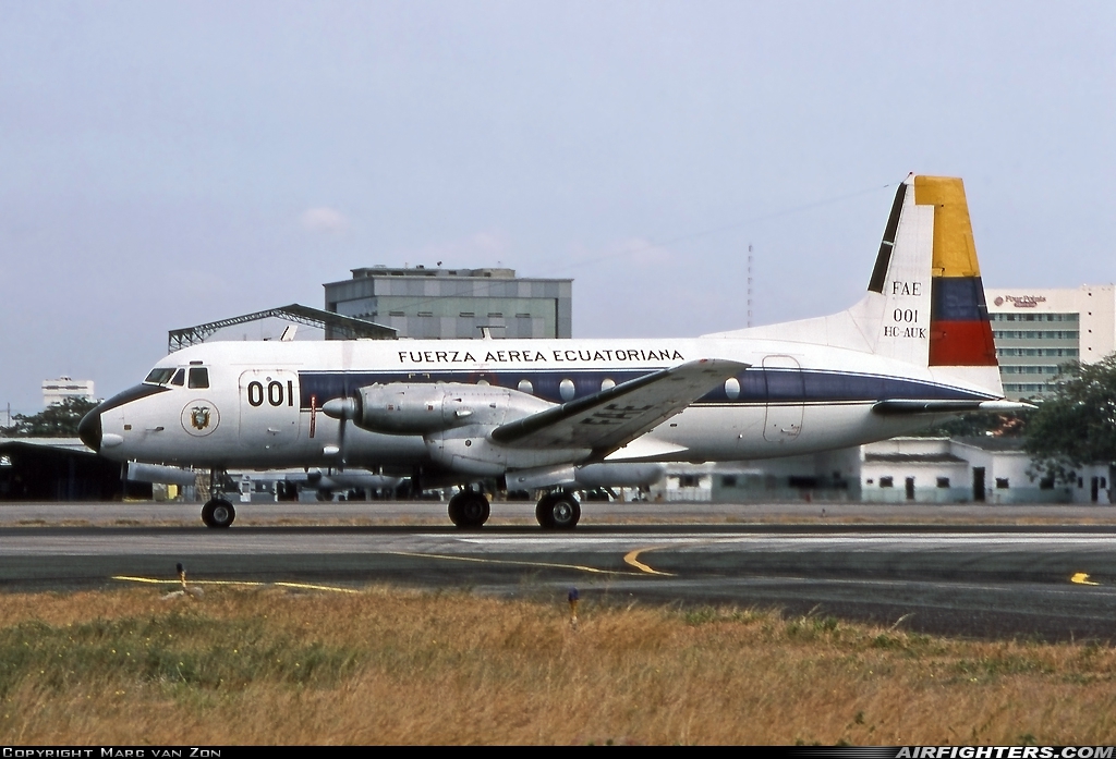 Ecuador - Air Force Hawker Siddeley HS-748 Andover FAE-001 at Guayaquil - Simon Bolivar International (GYE / SEGU), Ecuador
