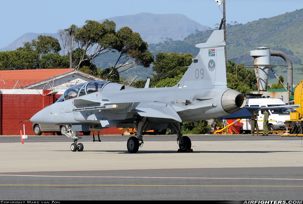 South Africa - Air Force Saab JAS-39D Gripen 3909 at Ysterplaat (FAYP), South Africa