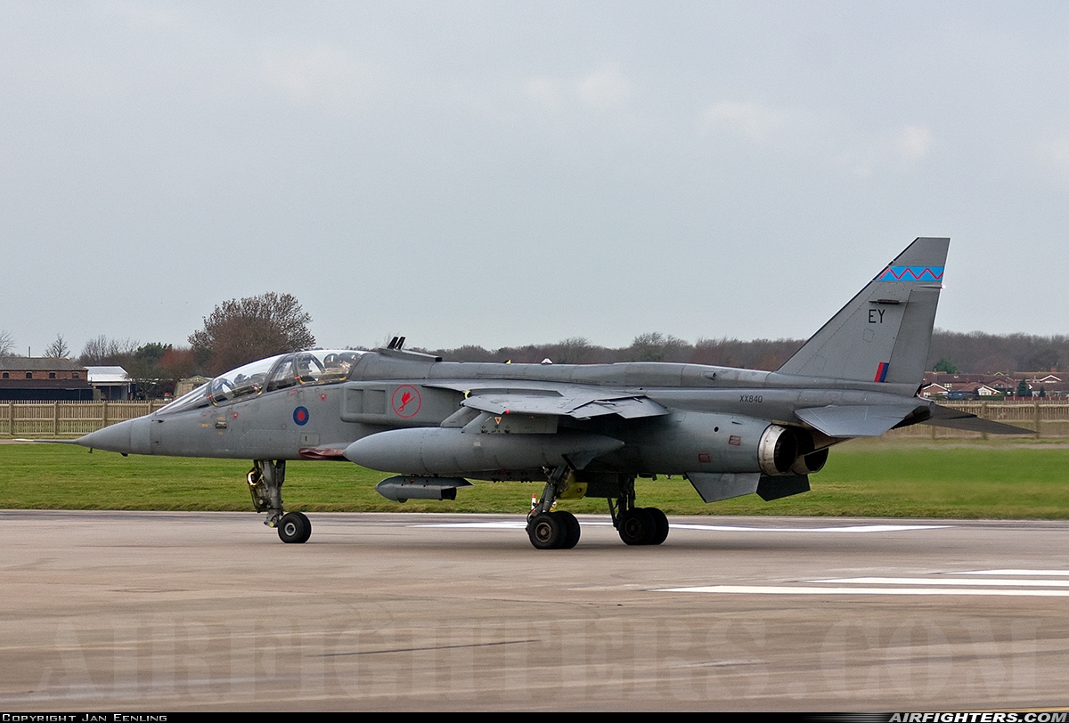 UK - Air Force Sepecat Jaguar T4 XX840 at Coningsby (EGXC), UK