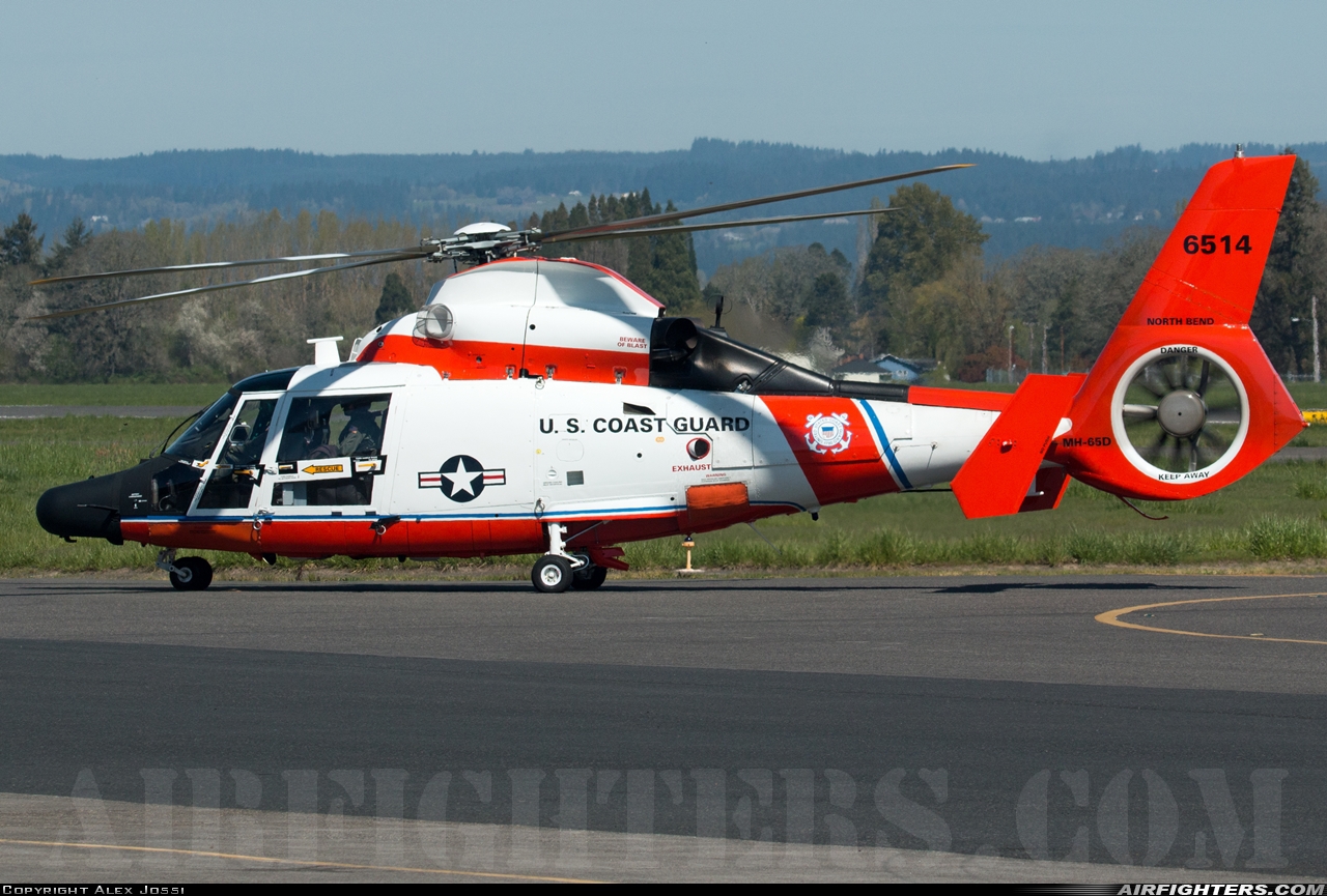 USA - Coast Guard Aerospatiale MH-65D Dolphin (SA-366G-1) 6514 at Portland - Portland-Hillsboro (HIO), USA