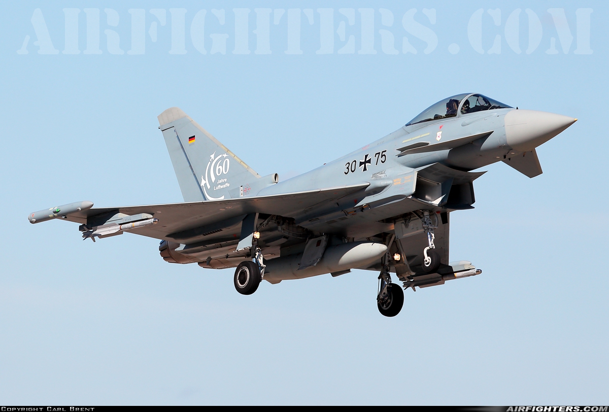 Germany - Air Force Eurofighter EF-2000 Typhoon S 30+75 at Wittmundhafen (Wittmund) (ETNT), Germany