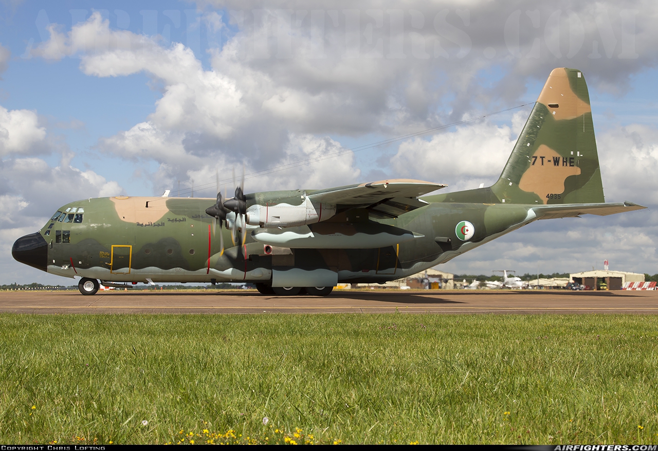 Algeria - Air Force Lockheed C-130H Hercules (L-382) 7T-WHE at Fairford (FFD / EGVA), UK