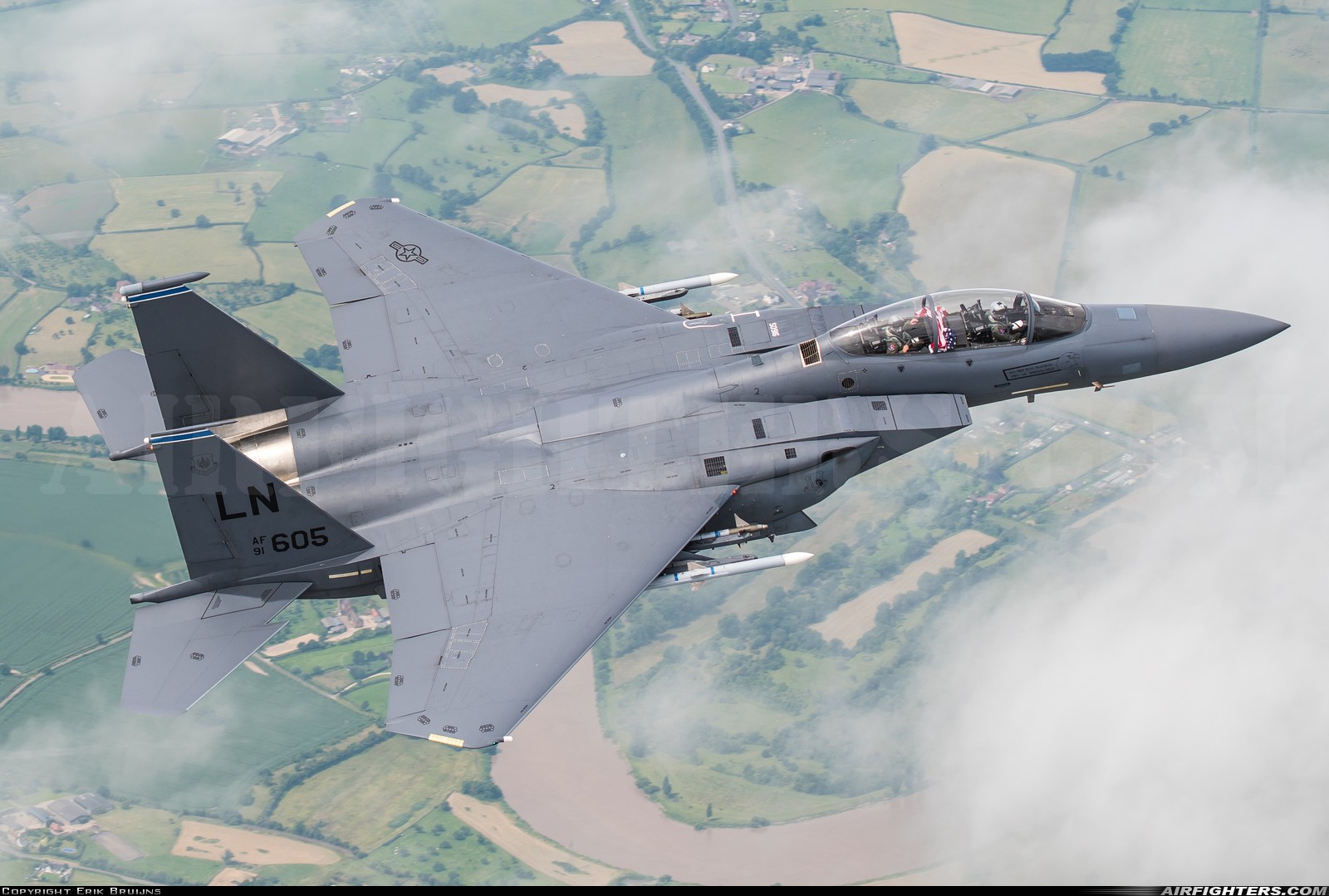 USA - Air Force McDonnell Douglas F-15E Strike Eagle 91-0605 at In Flight, UK