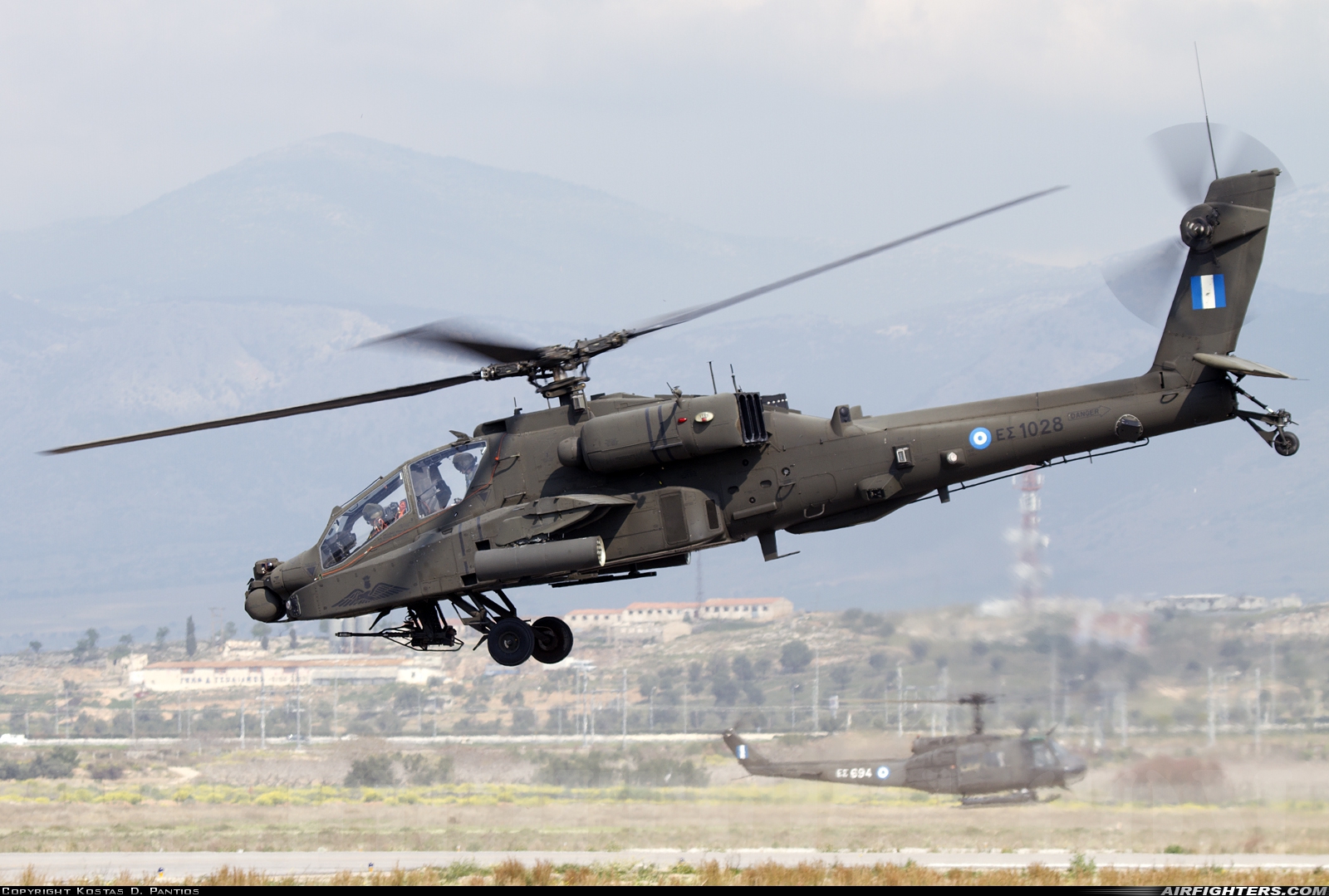 Greece - Army Boeing AH-64DHA Apache Longbow ES1028 at Megara AB - Pahi (LGMG), Greece