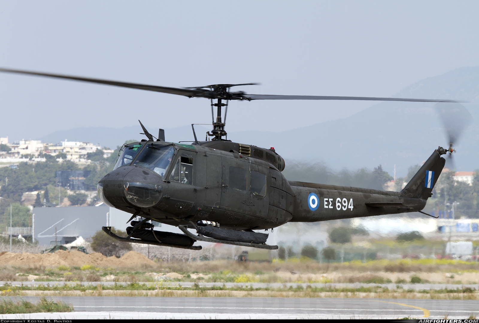 Greece - Army Bell UH-1H Iroquois (205) ES694 at Megara AB - Pahi (LGMG), Greece