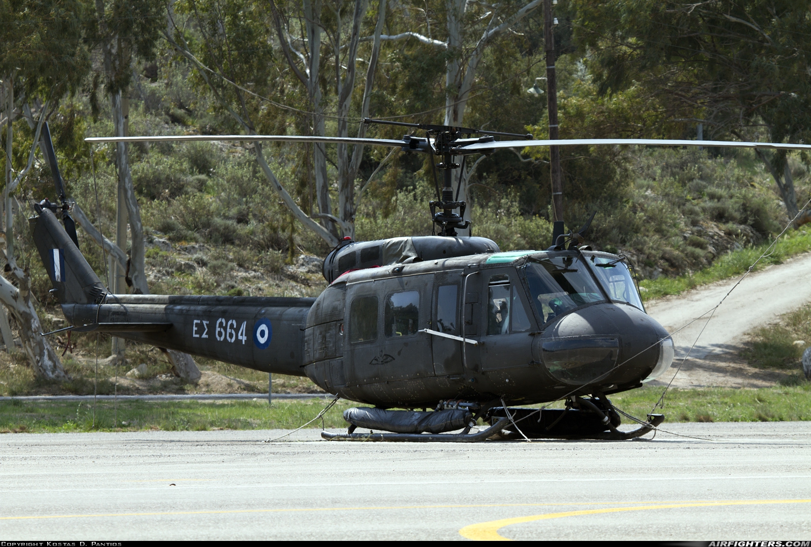 Greece - Army Agusta-Bell AB-205A ES664 at Megara AB - Pahi (LGMG), Greece