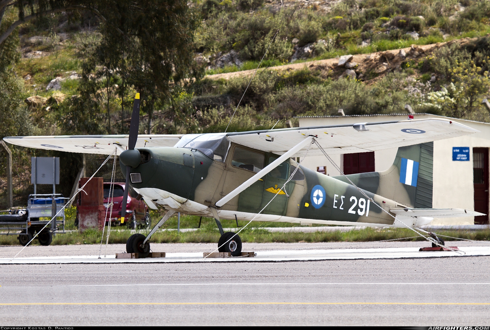 Greece - Army Cessna U-17A Skywagon ES291 at Megara AB - Pahi (LGMG), Greece