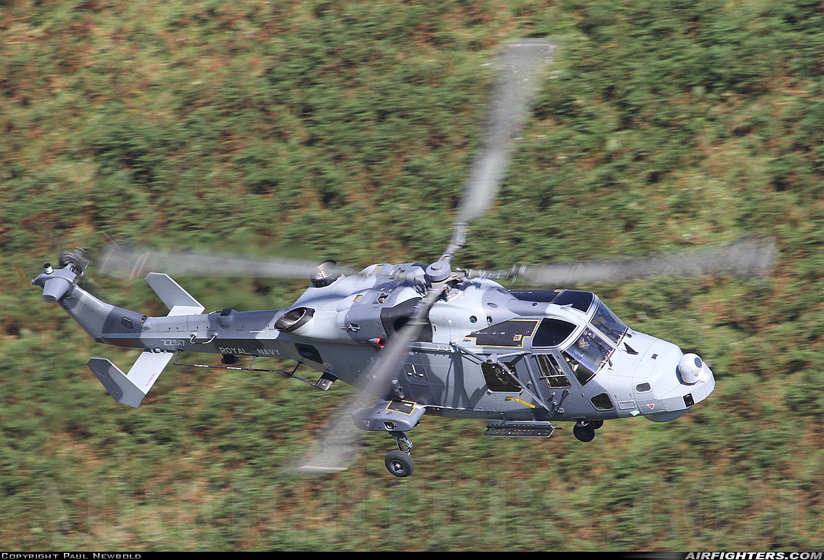 UK - Navy AgustaWestland Wildcat HMA2 ZZ517 at Off-Airport - Machynlleth Loop Area, UK