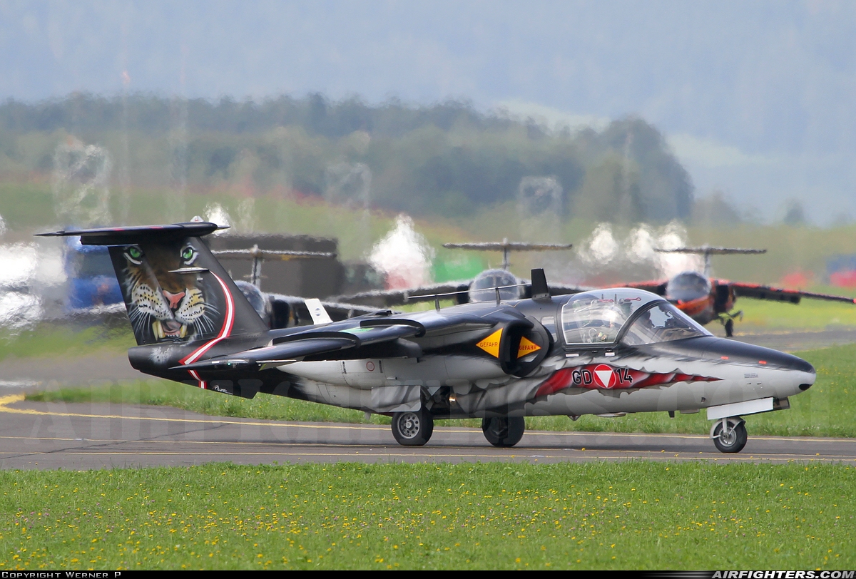 Austria - Air Force Saab 105Oe 1114 at Zeltweg (LOXZ), Austria