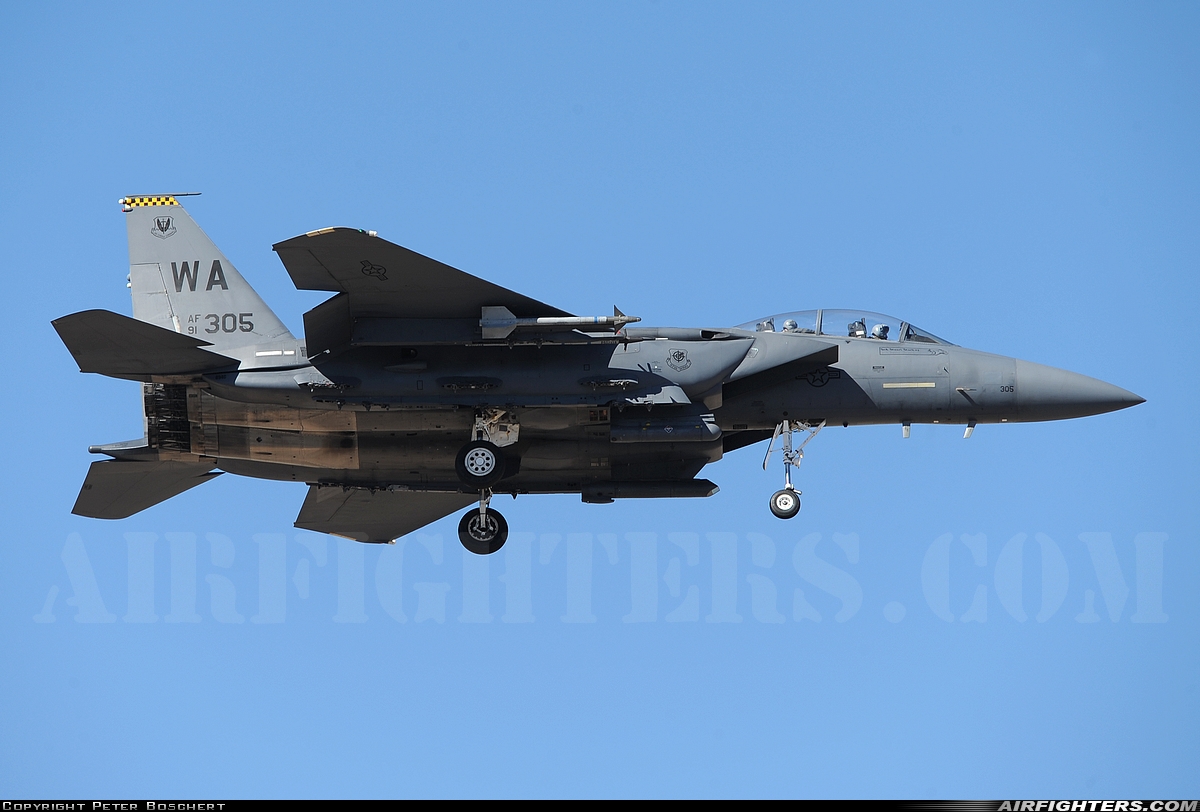 USA - Air Force McDonnell Douglas F-15E Strike Eagle 91-0305 at Las Vegas - Nellis AFB (LSV / KLSV), USA