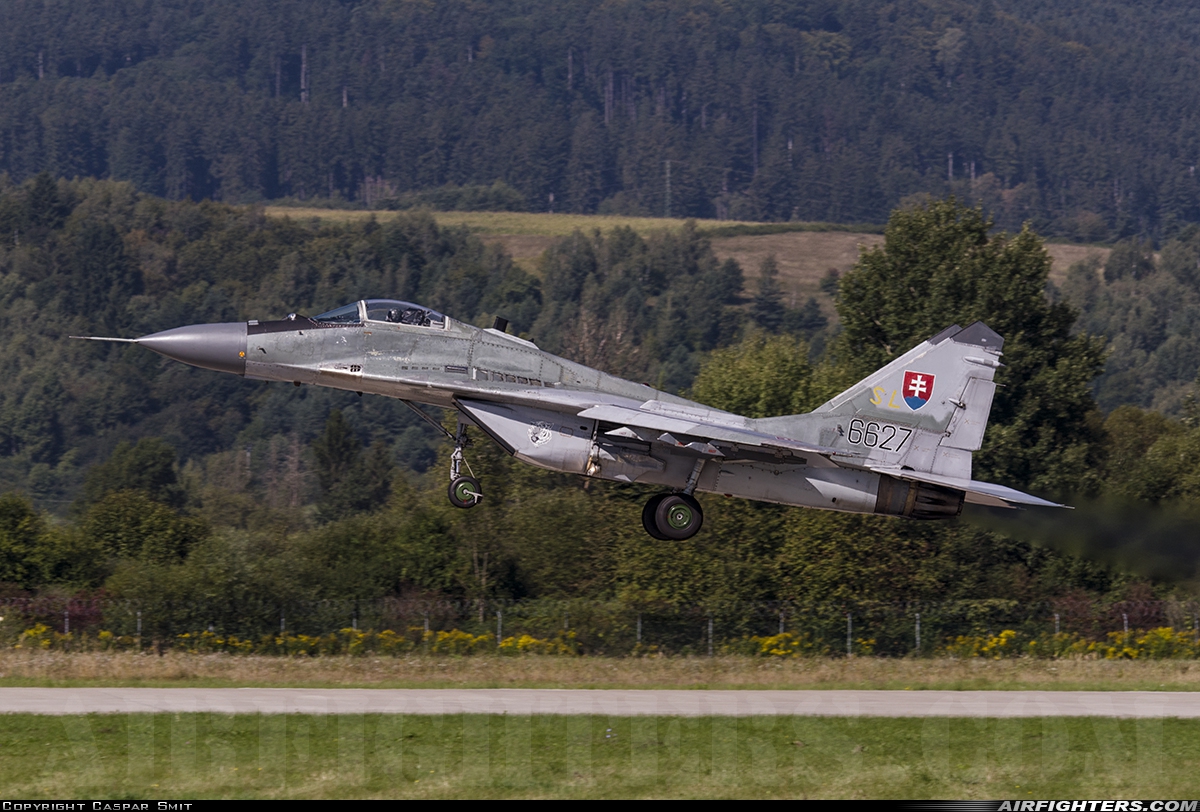 Slovakia - Air Force Mikoyan-Gurevich MiG-29AS 6627 at Sliac (LZSL), Slovakia