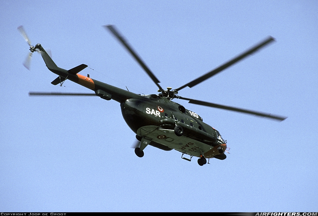 Latvia - Air Force Mil Mi-8MTV-1 103 at Graf Ignatievo (LBPG), Bulgaria