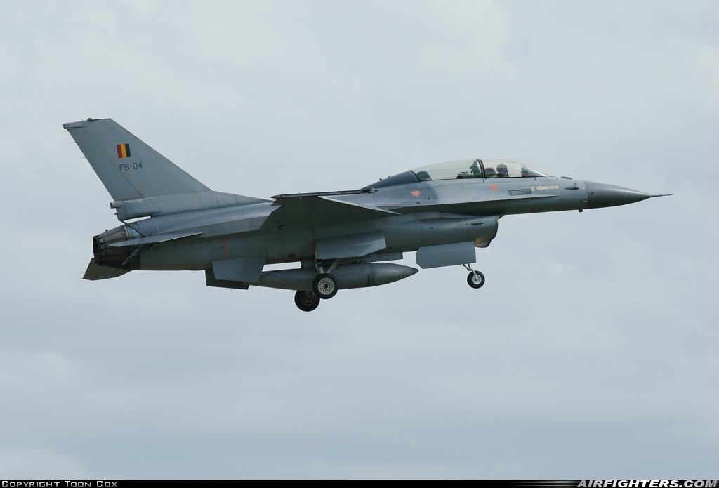 Belgium - Air Force General Dynamics F-16BM Fighting Falcon FB-04 at Kleine Brogel (EBBL), Belgium