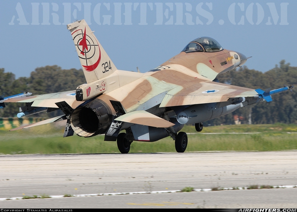 Israel - Air Force General Dynamics F-16C Fighting Falcon 324 at Andravida (Pyrgos -) (PYR / LGAD), Greece