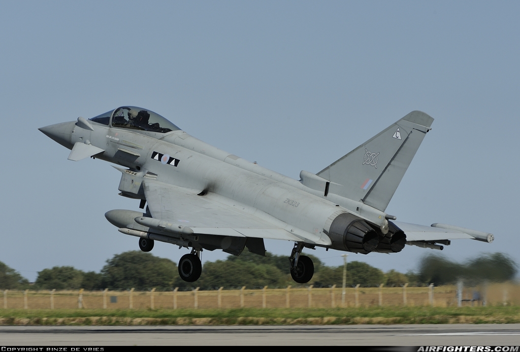UK - Air Force Eurofighter Typhoon FGR4 ZK323 at Lossiemouth (LMO / EGQS), UK