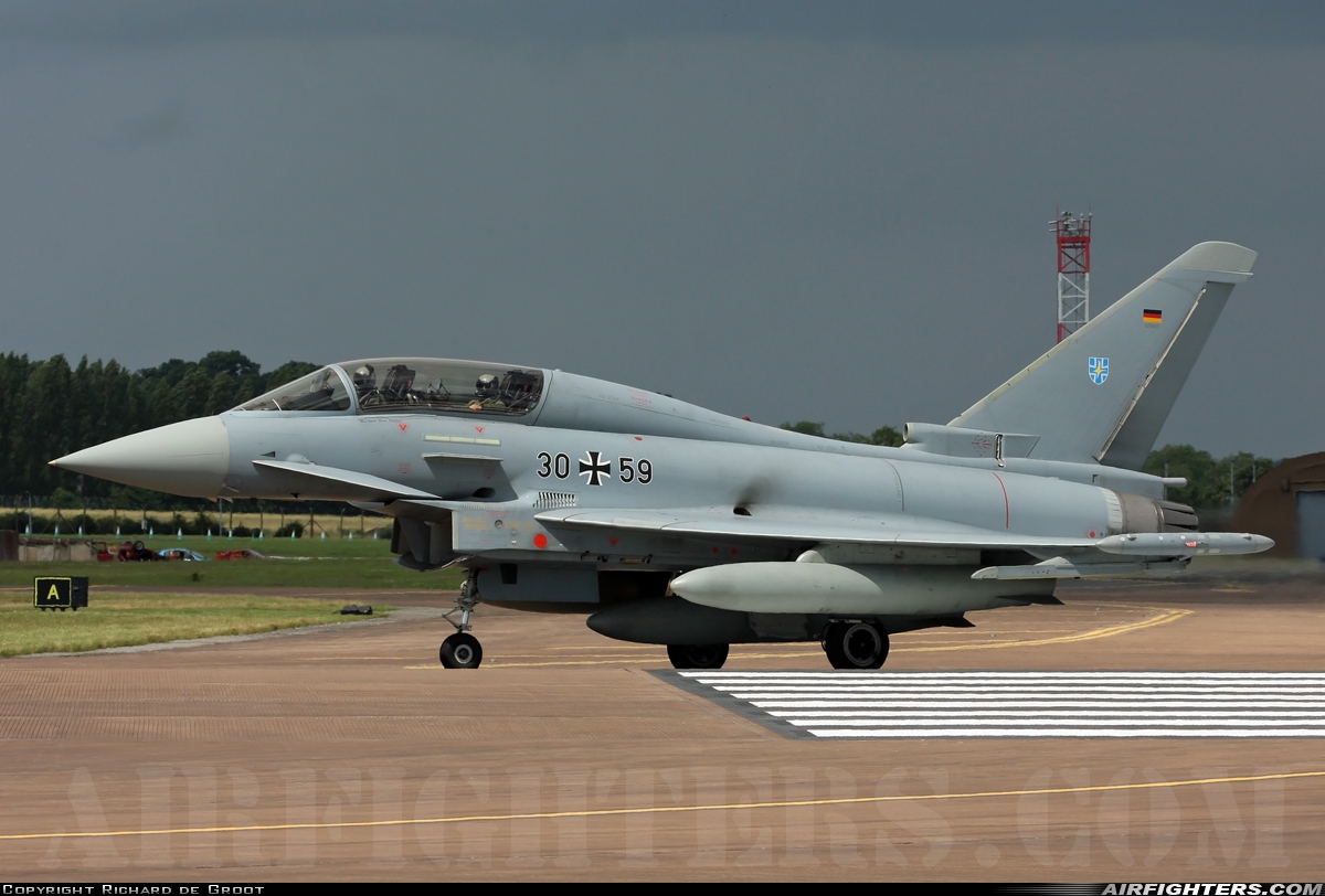 Germany - Air Force Eurofighter EF-2000 Typhoon T 30+59 at Fairford (FFD / EGVA), UK