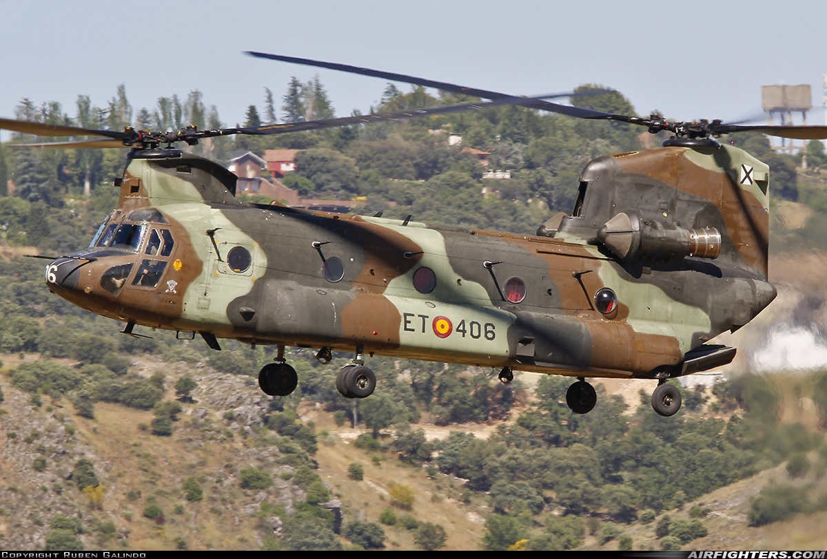Spain - Army Boeing Vertol CH-47D Chinook HT.17-06 at Madrid - Colmenar Viejo (LECV), Spain